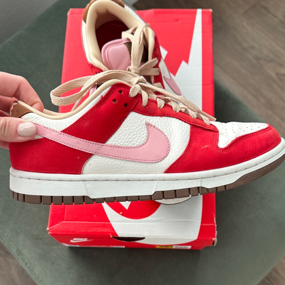 W Nike Dunk Low PRM Red * color sport red/sheen- straw-sail